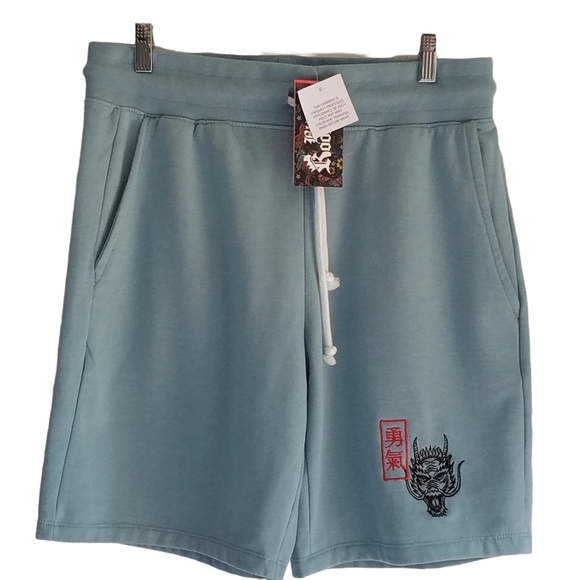 Blind Rooster Other - NWT Blind Rooster Sweat Shorts Embroidered  Size Large Teal Blue